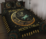 Stay Wild Moon Child Dragonfly Mandala Bedding Set