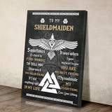To My Shieldmaiden Viking, Norse Mythology Wall Art Canvas