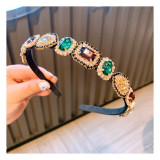 Colorful Gem Baroque Headbands For Women Diamond Hair Accessories Colorful Gem Baroque Headbands For Women Diamond Hair Accessories