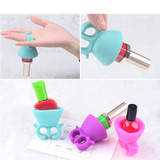 Nail Art Finger Ring Polish Varnish Wearable Flexible Silicone Holder