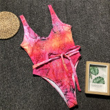 Red leopard swimsuit one piece Bandage sexy bikini Red leopard swimsuit one piece Bandage sexy bikini