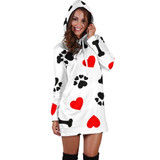 Women's Dog Love Hoodie Dress