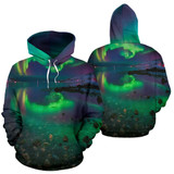 Northern Lights All Over Print Zip Up Unisex Hoodie