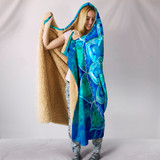 Blue Mandala Hooded Blanket