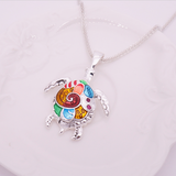 Turtle Enamel Necklace and Pendant Offer