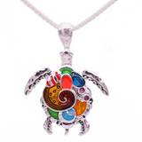 Turtle Enamel Necklace and Pendant Offer
