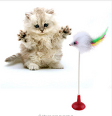 Feather False Mouse Bottom Sucker Playing Toys for Cats and Dogs