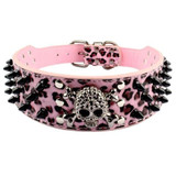 Skeleton Spiked Dog Collar
