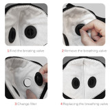 Cycling mask Filter Replacement With Active Carbon Filter