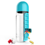 Water Bottle with Pills Organizer