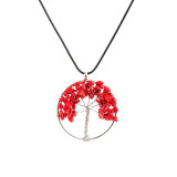 8 CHAKRAS AMETHYST TREE OF LIFE NECKLACE