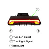 Smart Bicycle Light Wireless Rear laser