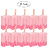 10Pcs Ice Cream Gift Boxes Paper Cookie Bags Gifts For Guest Kids Baby Shower Birthday Party Decoration