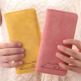 Cute Slim Long Leather Wallet