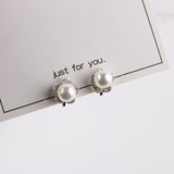 Faux Pearl Clip On Earrings