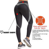 Black Heart Shape Booty Leggings