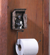 BEAR OUTHOUSE TOILET PAPER HOLDER