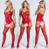 Plus Size bodystocking Sexy Lingerie Erotic Babydoll fetish body suit Underwear latex catsuit Costumes lenceria mujer crotchless