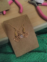 Handmade gold jewelry set
