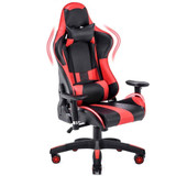 Recliner Backrest Swivel Gaming Chairs PU Leather  with Headrest and Lumbar