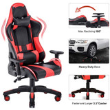 Recliner Backrest Swivel Gaming Chairs PU Leather  with Headrest and Lumbar