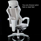 Gaming Chair with Footrest Massage Lifted Gaming Chair Rotation and Reclining Office Chair