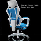 Gaming Chair with Footrest Massage Lifted Gaming Chair Rotation and Reclining Office Chair