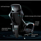 Gaming Chair with Footrest Massage Lifted Gaming Chair Rotation and Reclining Office Chair