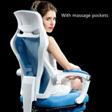 Gaming Chair with Footrest Massage Lifted Gaming Chair Rotation and Reclining Office Chair