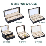 Stylish Leather Jewelry Box Makeup Casket Jewelry Travel Watch Case Ring Storage Container Tools Box Accessory