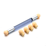 Dual-ended UV Gel Painting Nail Gradient Brush Art Sponge Puff Pen Manicure Gift