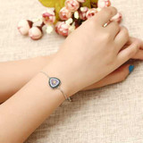 Exquisite Triangle Colorful Zircon Bracelet Adjustable Metal Cuff Chain