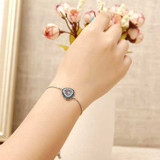 Exquisite Triangle Colorful Zircon Bracelet Adjustable Metal Cuff Chain