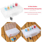 64 Slots Bottles Diamond Painting Storage Box Plastic Nail Art Organizer Rhinestone Beads Case Holder Container Kits