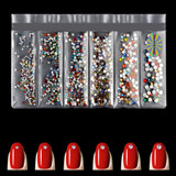Multicolor Nail Art Rhinestones Glitters Nail Tips Decoration Manicure Tool DIY