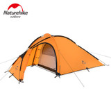 Naturehike Camping Tent 3 Person 20D Silicone One Bedroom One Living Room Double Layers Rainproof NH Outdoor Tent 4 Season