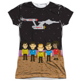 Star Trek TOS Pixel Crew Juniors AOP Graphic Tee