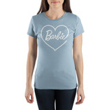 Barbie Juniors Heart Logo Graphic Tee
