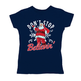 Don't Stop Believin' Women's Santa Tee