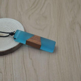 Lizany Wood and Resin Pendant Necklace