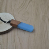 Lizany Wood and Resin Pendant Necklace
