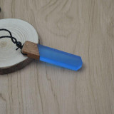 Lizany Wood and Resin Pendant Necklace