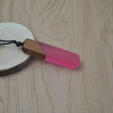Lizany Wood and Resin Pendant Necklace