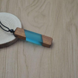 Lizany Wood and Resin Pendant Necklace