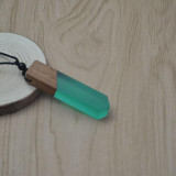 Lizany Wood and Resin Pendant Necklace