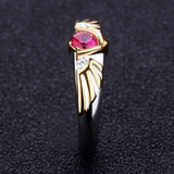 Legend of Zelda Ocarina of Time Goron's Ruby Ring, Sterling Silver