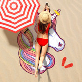 Unicorn Shaped Beach Towel