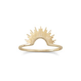 Sunburst Ring, 14k Gold Plated Sterling