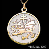 Dracula's ORDER OF THE DRAGON Pendant Necklace 14k Gold