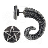 Magic Ram's Horn Faux Stretcher Earring, Alchemy Gothic